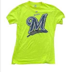 Milwaukee Brewers Neon Green Tee